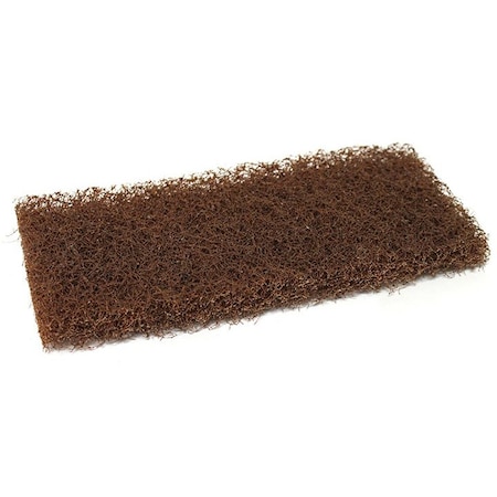 The Brush Man 10 in Scrubbing Pad, Brown - Med/Aggressive Duty, 20PK PAD10-BROWN
